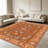 1PC Persian Vintage Bohemian Terracotta Floral area rugs for Living Room, Soft and Comfortable, Suitable for all seasons, easy-to-maintain, machine washable Indoor floor mat, Under Table Farmhouse suitable for dining table, entryway, bedroom, home-1377821876