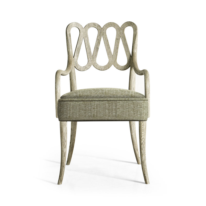Ampney 19'' H Fabric Upholstered Oak Armchair