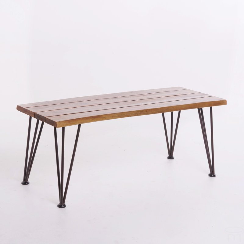Wood And Metal Coffee Table