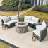 6 - Person Round Outdoor Dining Set With Cushions
