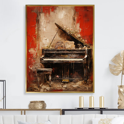 Vintage Piano Timeless Tunes sur impression sur toile