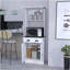 Garde-manger avec micro-ondes Pantry, blanc / noir