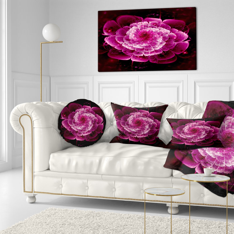 Coussin lombaire floral fractal