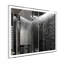Miroir de salle de bain à DEL 58,61 x 39,39 pouces, imperméable, cadre en aluminium, 3 versions de couleur, option d'installation Smart Touch-1994398907