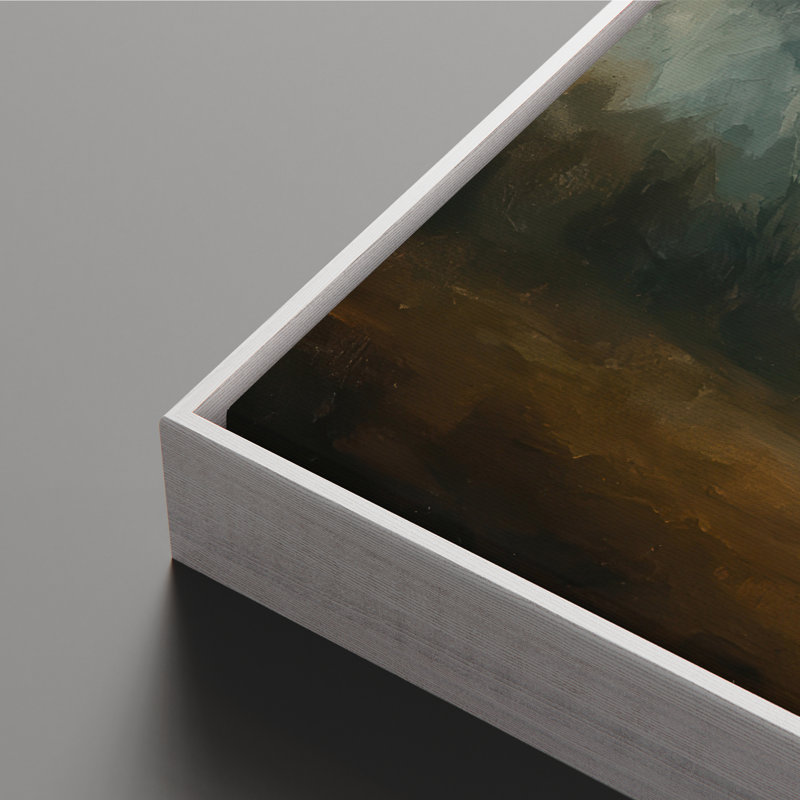 Framed Canvas Wall Art - Vintage Abstract Wall Prints for Bedroom - 24"x36", White