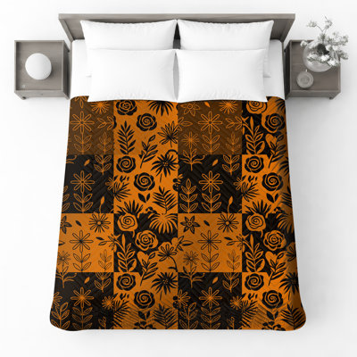 Floral Botanical Pattern Quilted Bedspread All Sizes