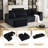 Boneless Modern Overstuffed Compression Corduroy L-Shaped Sectional Sofa With Chaise For Living Room - No Need Assembly-109954099-116063846