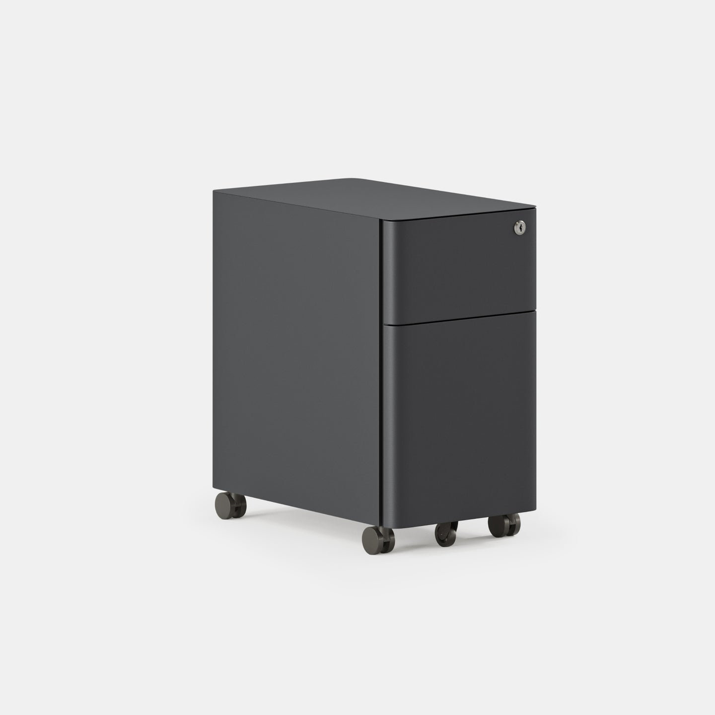 Small 2-Drawer Vertical Filing Cabinet, Charcoal