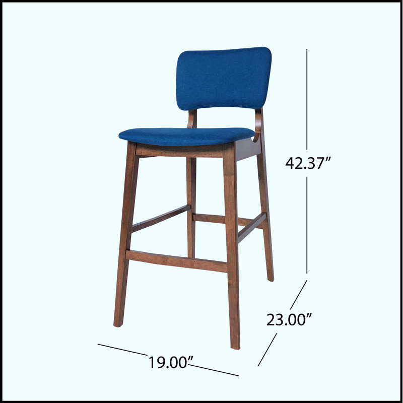 Chaise de bar de style Mid-Century moderne avec conception ergonomique et structure en bois durable pour une assise confortable dans les espaces contemporains
