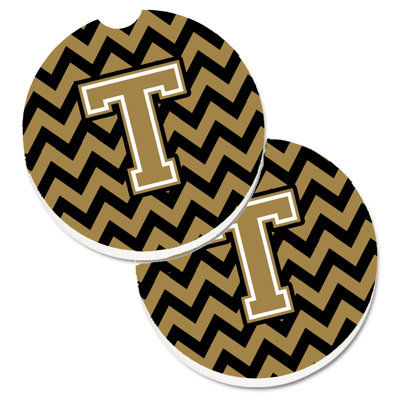 Ceramic Round 2 Piece Car Coaster Set