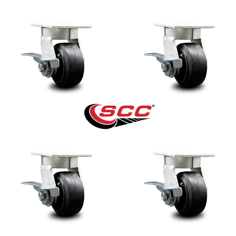 Kingpinle sur roulettes pivotantes en acier