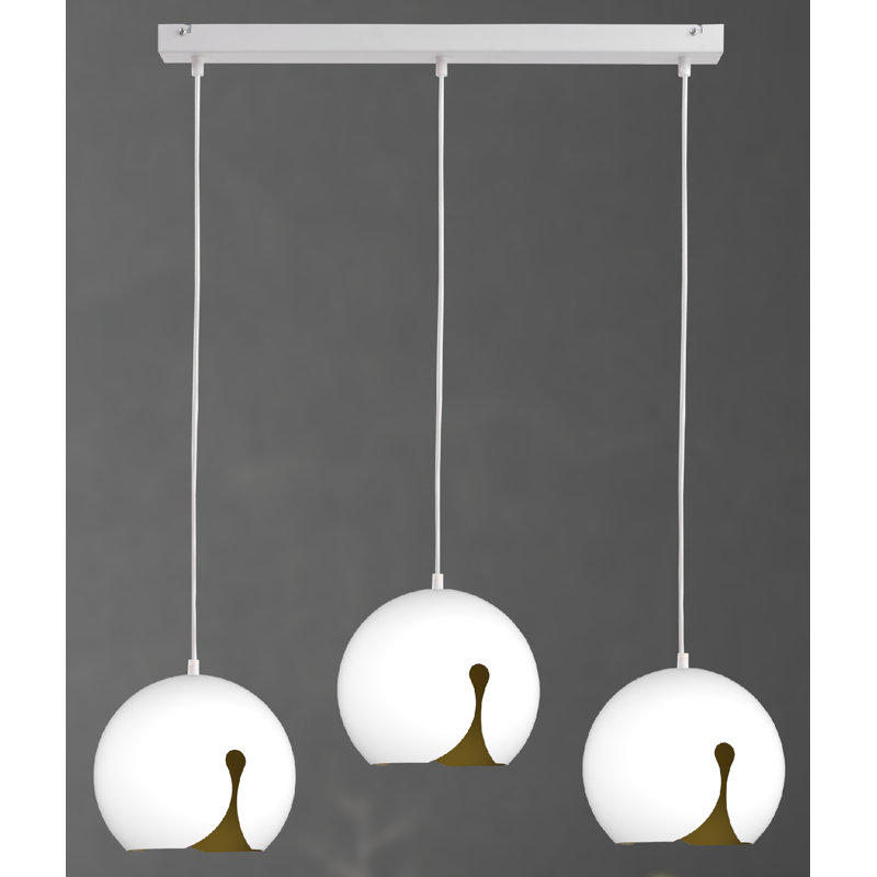 Berneita 3 - Light Kitchen Island Pendant, White