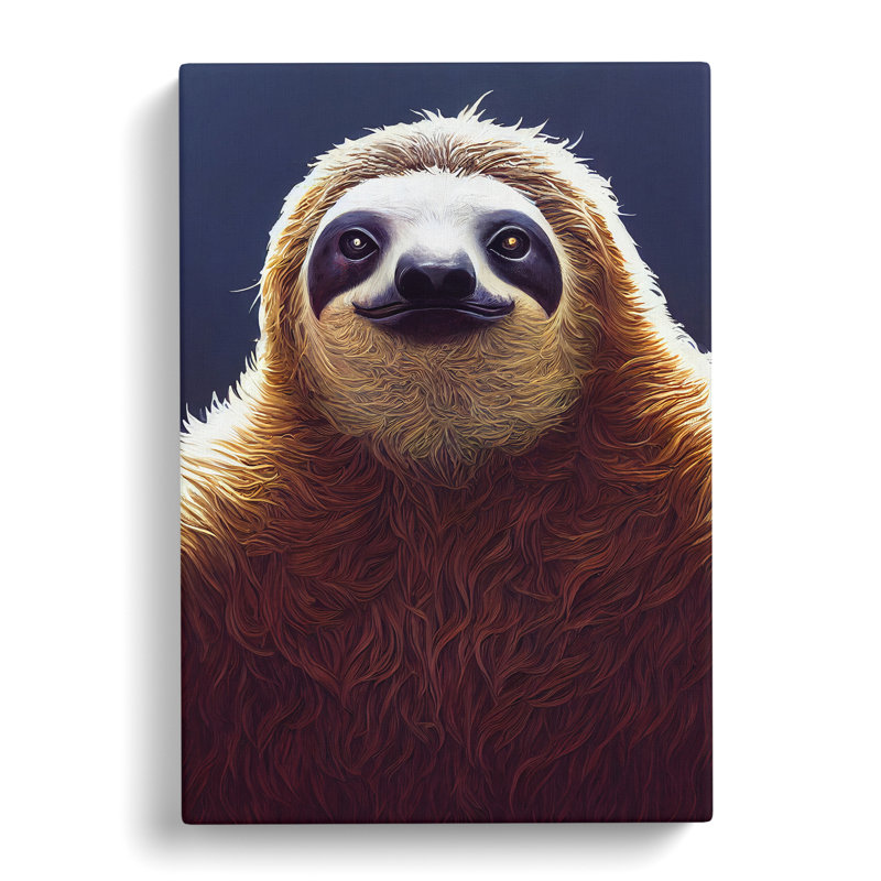 Sloth - Wrapped Canvas, 50cm H x 35cm W x 3cm D