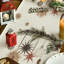 Chemin de table de Noël 13 x 72 pouces avec des arbres de Noël en forme de pomme de pin houx, décoration de table de salle à manger pour les fêtes d'hiver