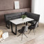 Leather Swivel Dining Chair-1229601355
