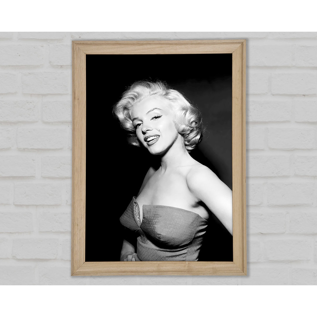 Marilyn Monroe Lächeln Gerahmter Druck