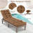 Set of 4 73'' Lounge Chaise Cushion Padded Recliner Cushion Brown-846649220-846649211