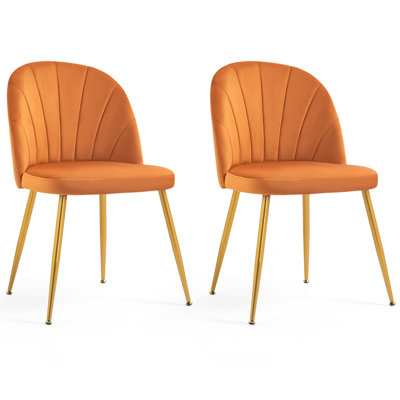 Modern Velvet Armless Side Dining Chairs