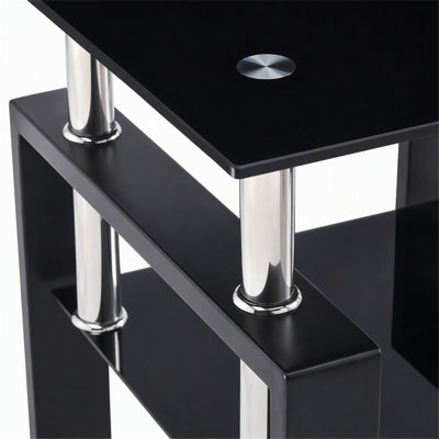 Tempered Black Glass Sofa Table