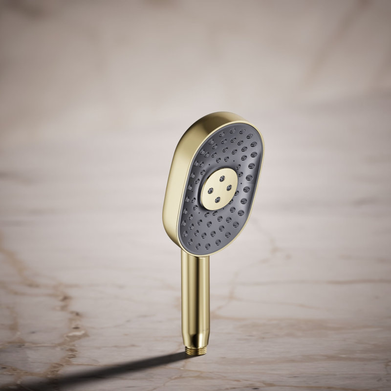 Statement 2.5 GPM Oval Multifunction Handshower With Katalyst Air-Induction Technology, Gold