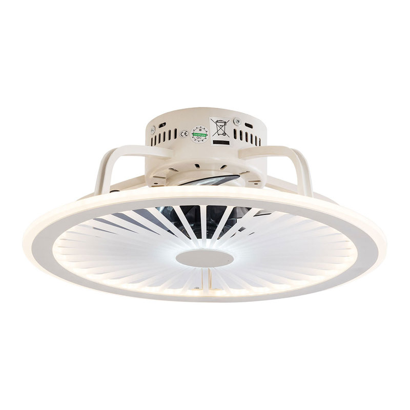 Ventilateur de plafond encastré à DEL à 5 pales de 18 po avec télécommande et ensemble d'éclairage inclus Winona