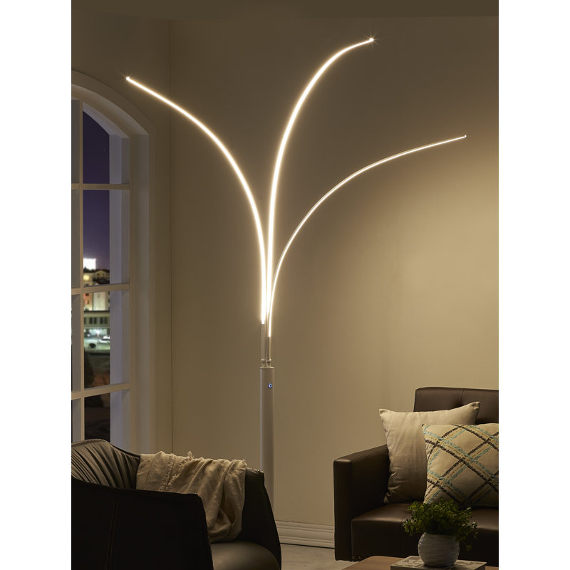92'' LED Arched Floor Lamp, White