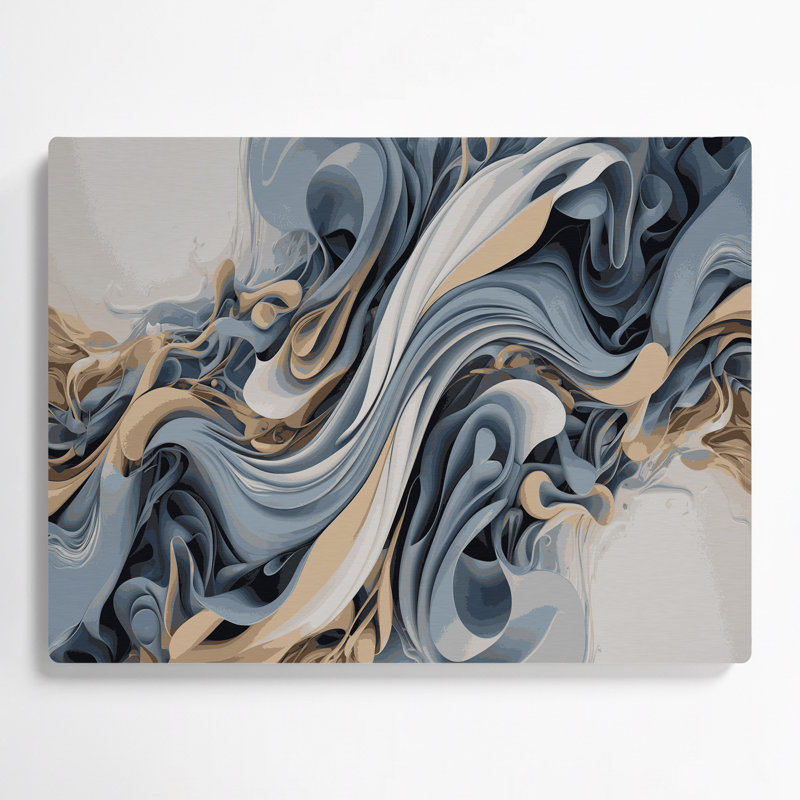 Art mural gris Biomorphic Abstraction 76, H 11 po x l 14 po