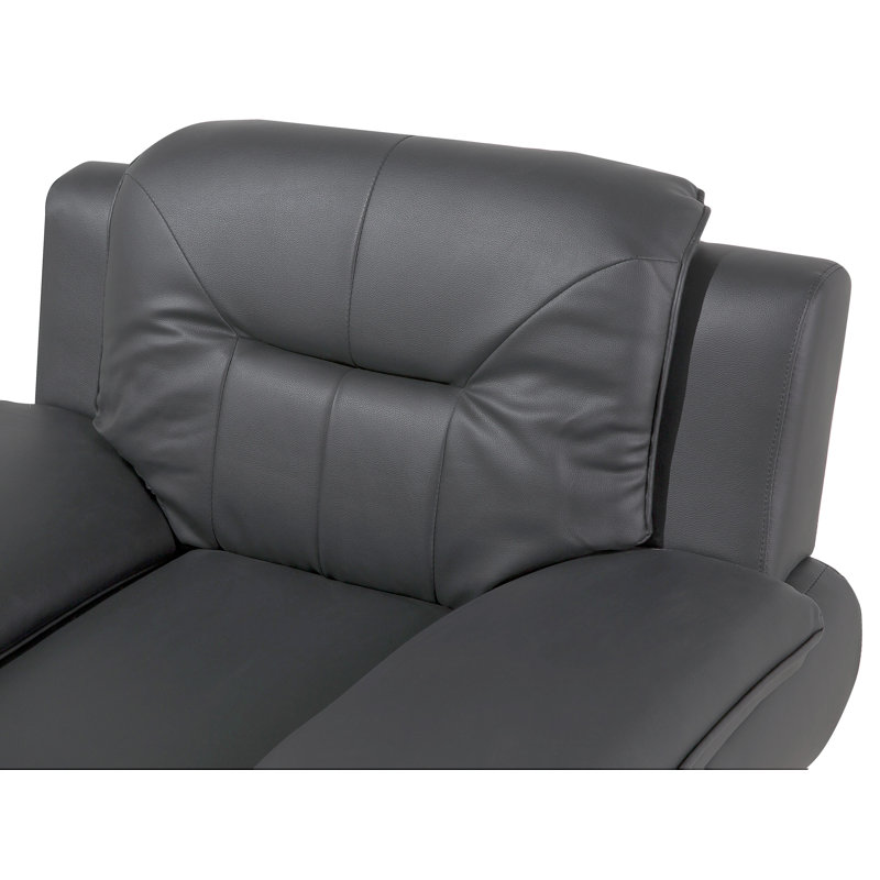 Tess Faux Leather Club Chair, Grey