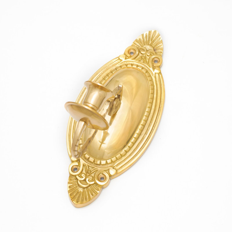 Victorian Vintage Brass Wall Sconce Candle Holder