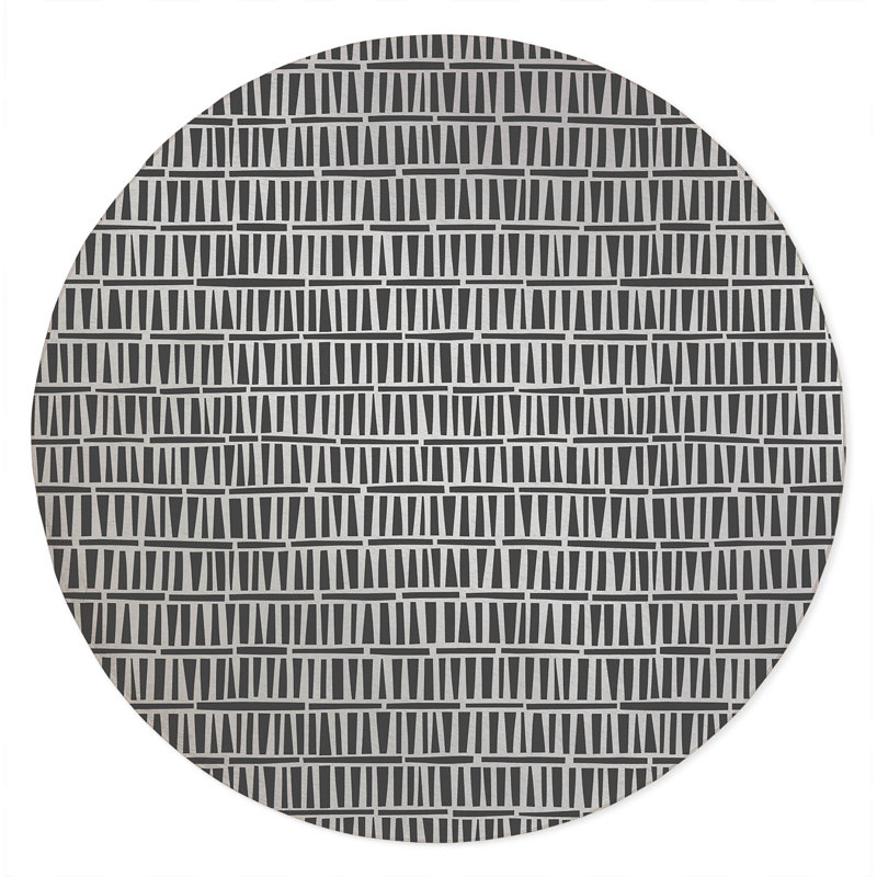 Heritage Haven Non-Slip Outdoor Rug, Round 5'