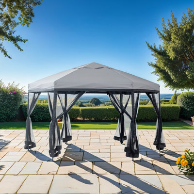 Promto 11 pi. L 11 pi. X P 11 pi. D Pavillon de jardin en acier