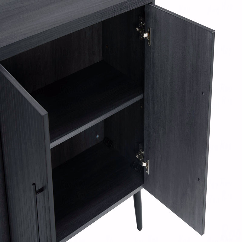 Armoire d'appoint cannelée 31 ", Gris