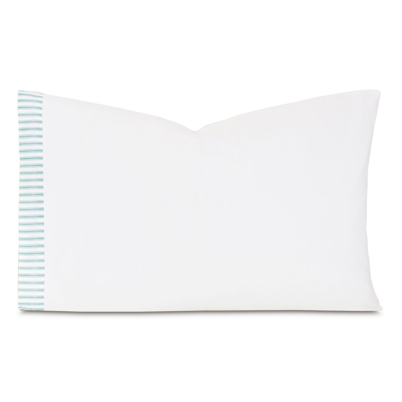 Taie d'oreiller Blass Ticking par Alexa Hampton, Mer, Taie d’oreiller standard