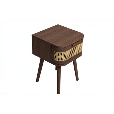 Amanni 1 Drawer Rattan Bedside