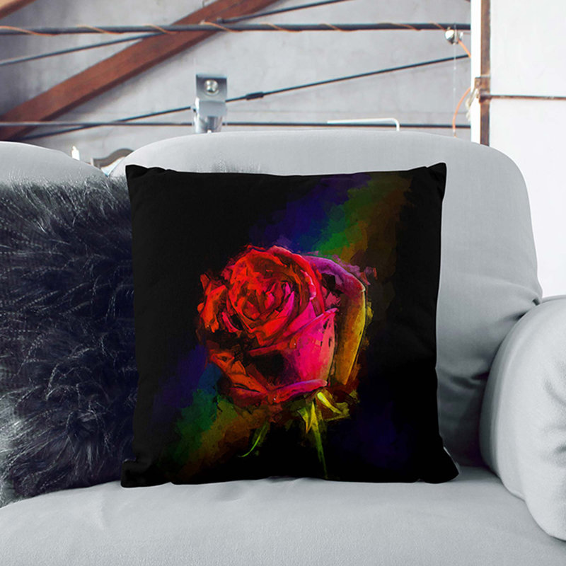 Square Cushion, White, 40cm H x 40cm W x 15cm D