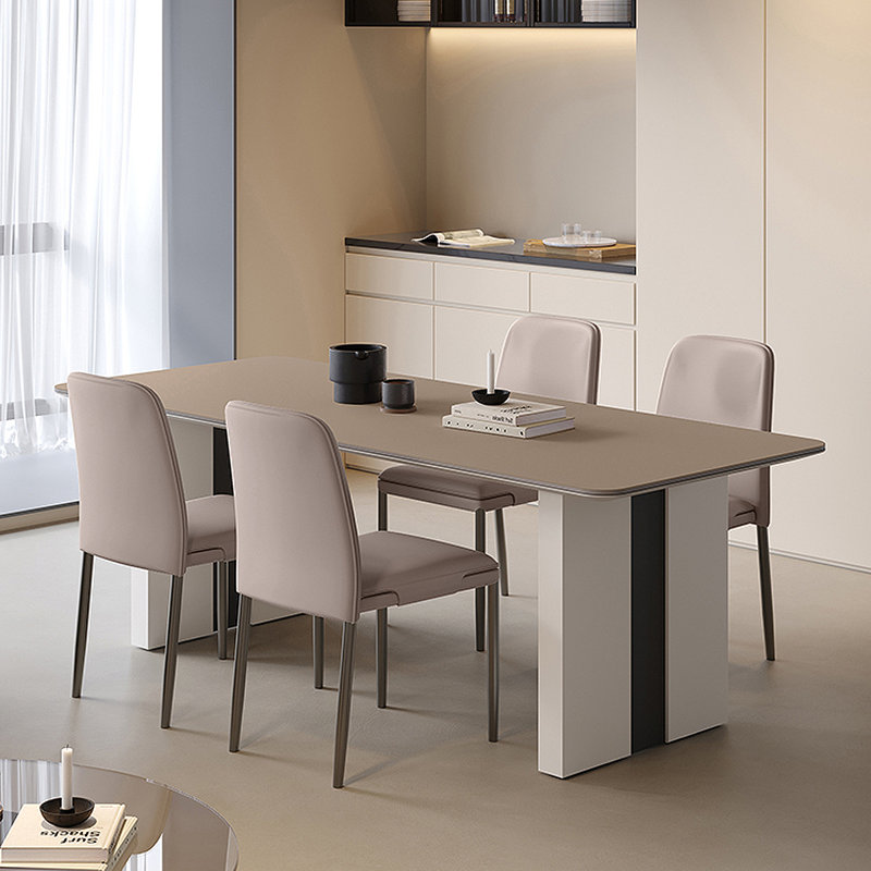 Table rectangulaire italienne moderne et minimaliste, H 29,53 po x L 63 po x l 31,5 po