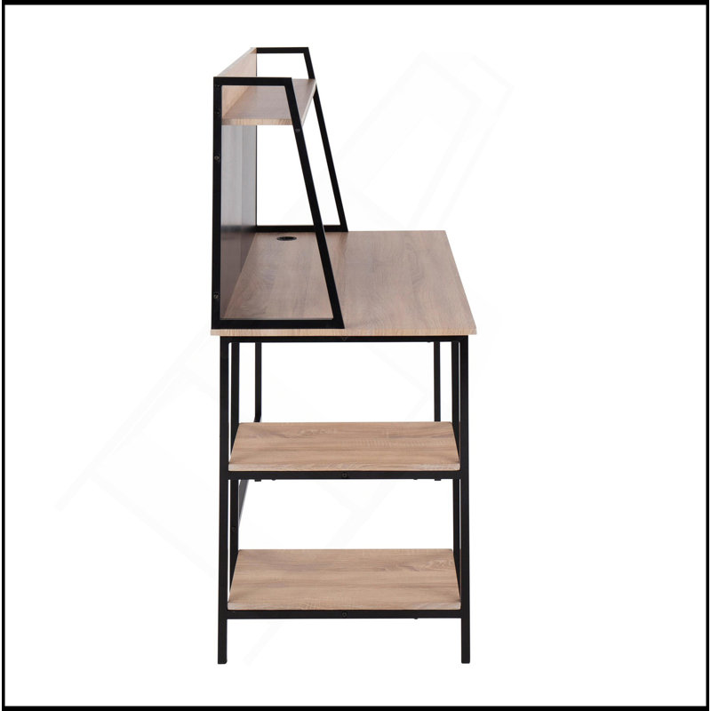 Étagère bureau contemporain en bois par Lumisource, Naturel/noir