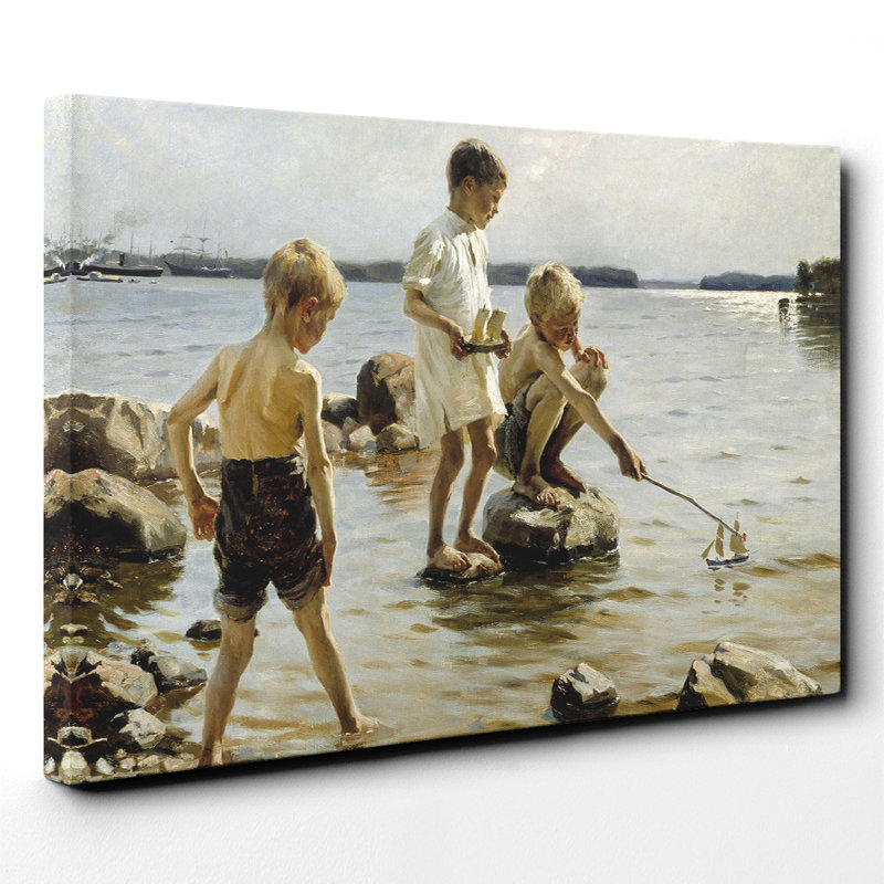 Albert Edelfelt - Wrapped Canvas Painting, 70cm H x 100cm W