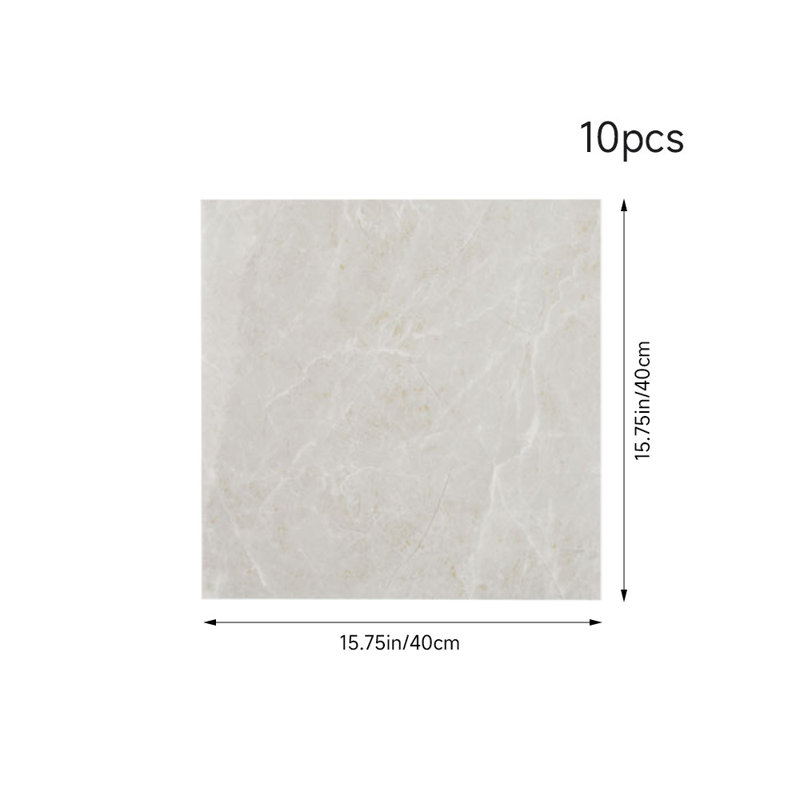 Marble Look Peel and Stick Wallpaper Oil-Proof Fire-Retardant Self-Adhesive Wall Panels, Beige