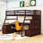 7 Drawers Wood Full Loft Bed With Shelves And Desk-691193281