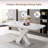 Drumack Extendable Metal Base Dining Table-354210880