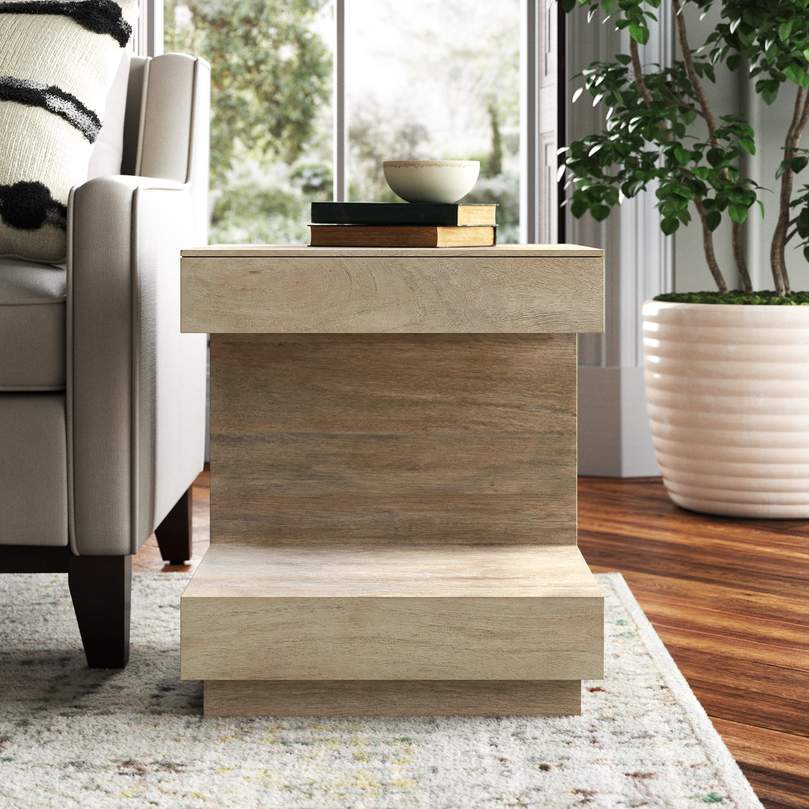 Sonora 18" Mango End Table, Brown