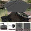 Parasol de patio décalé de 10 pi - Parasol suspendu en porte-à-faux de 8 pi de hauteur - Parasol de parasol extérieur résistant à la décoloration avec base en croix pour jardin, pelouse, terrasse, cour ou piscine par Pure Garden (gris)-1965904195