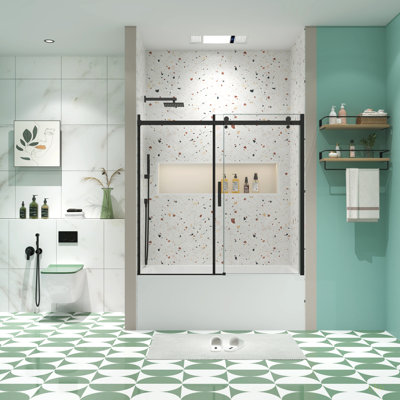 Bathtub Shower Door, Sliding Door, With 5/16" Tempered Glass 6058