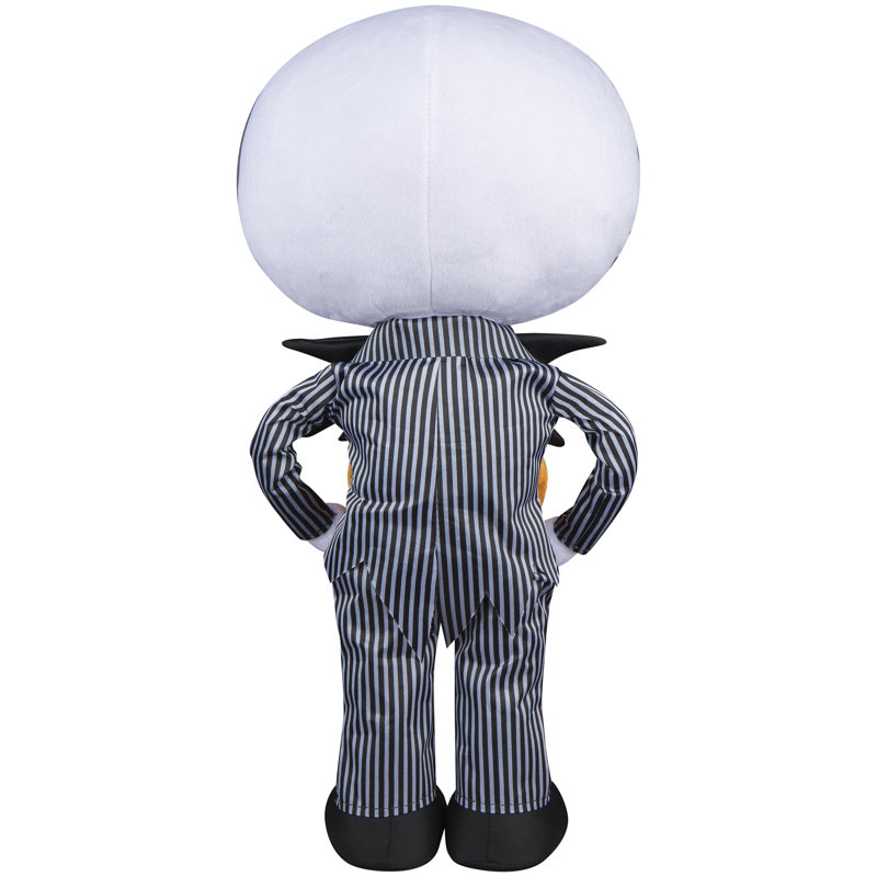 Stylized Jack Skellington Halloween Greeter with Jack-O'-Lantern