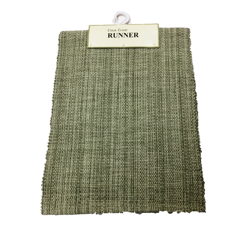 Napperon en coton Stell, L 13 po x P 54 po, Vert de mer