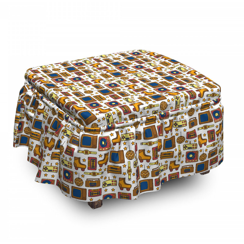 Box Cushion Ottoman Slipcover