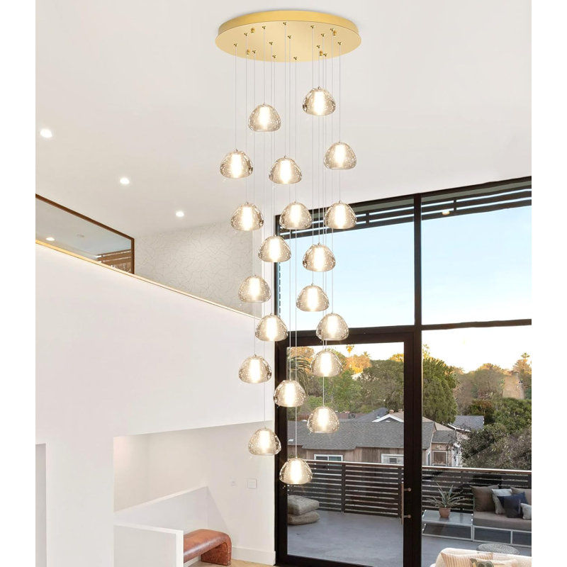 Lustre en cristal 20 lumières, Doré