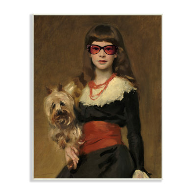 «Traditional Traditional Portrait Modernized Puppy» par Jacob Green - peinture sur toile