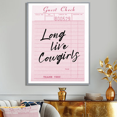 Long Live Cowgirls Check - Cowgirls Wall Decor